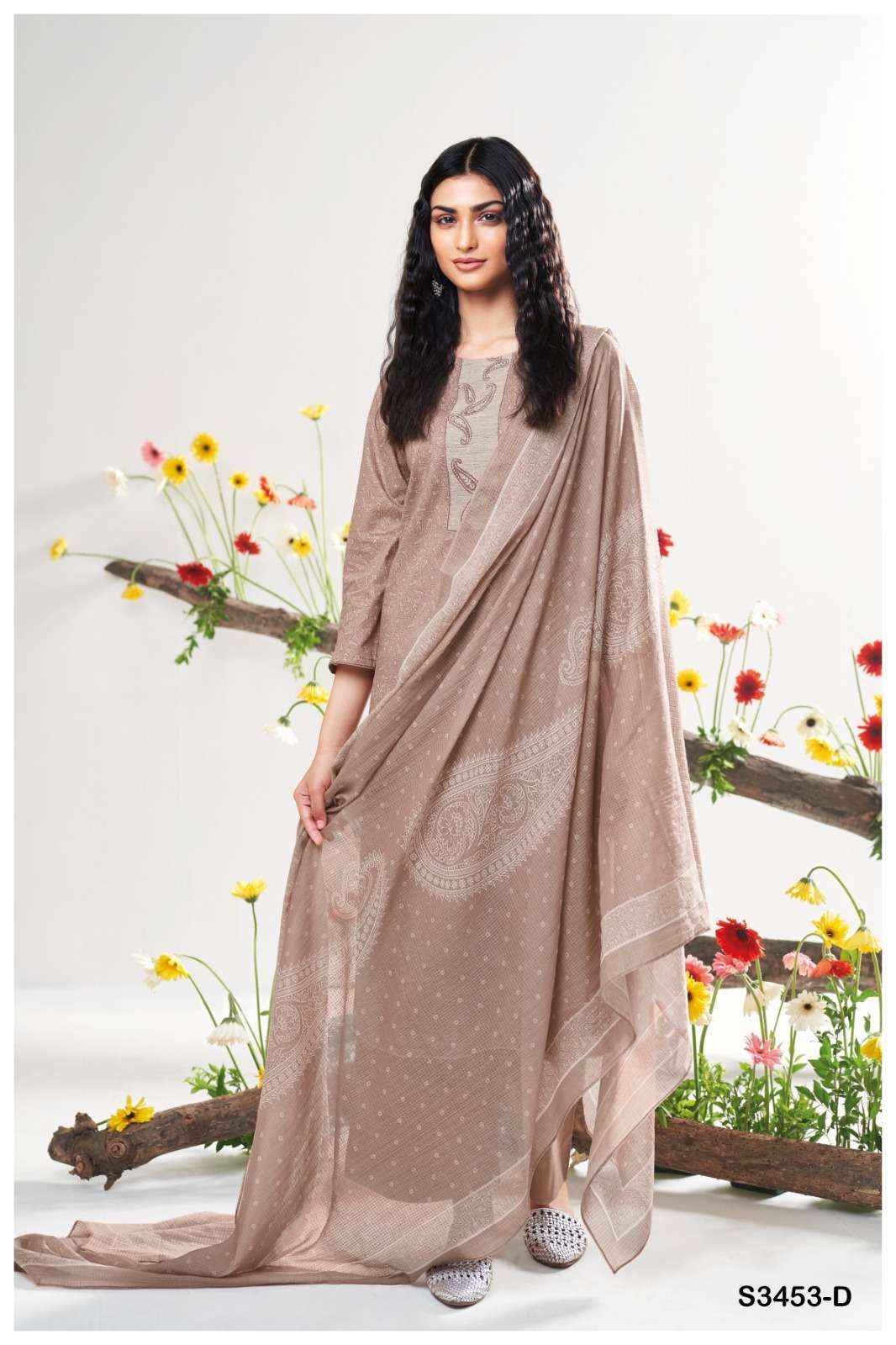 Ganga Deeandra 3453 Cotton Dress Material 4 pcs Catalogue