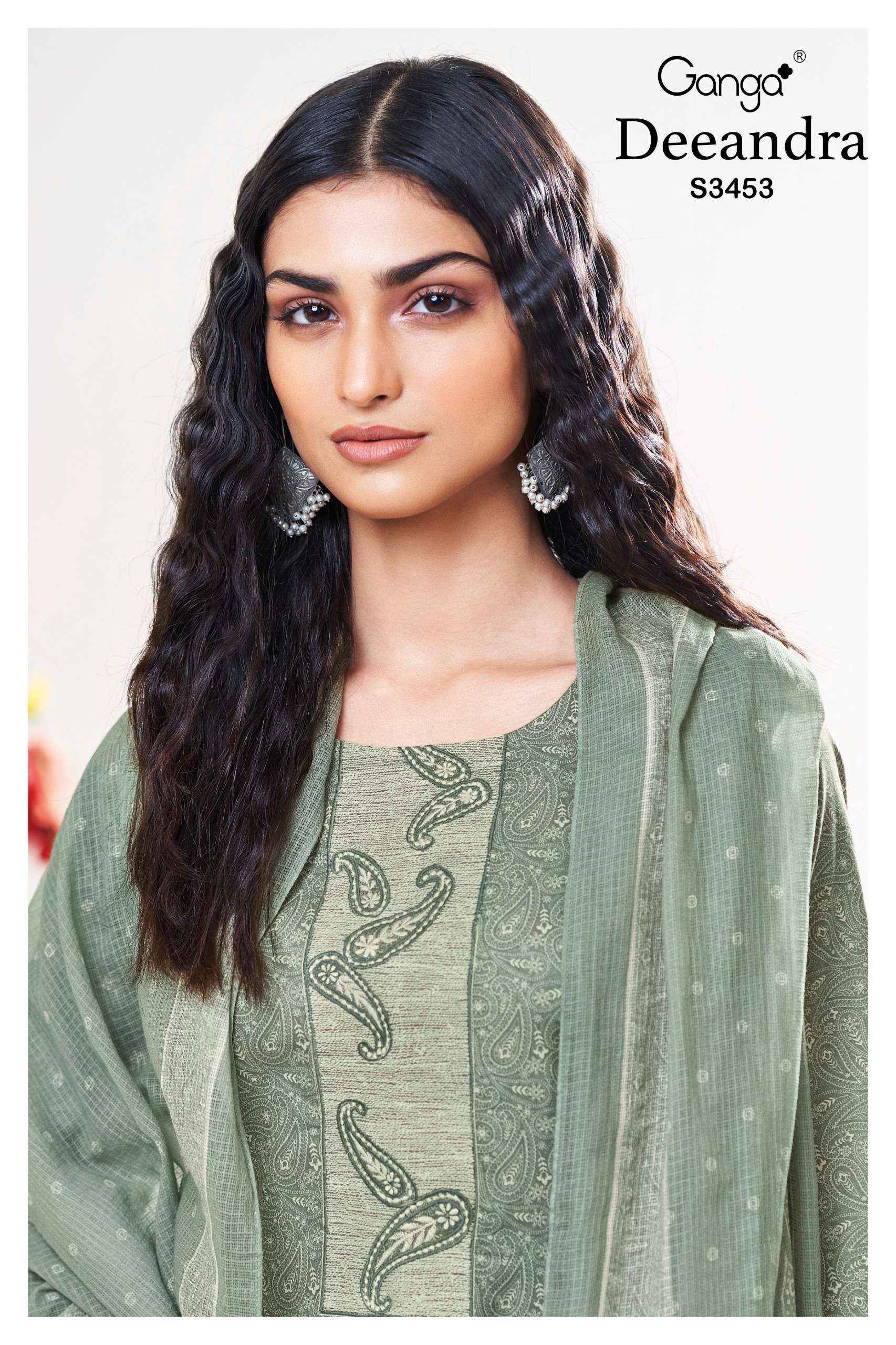 Ganga Deeandra 3453 Cotton Dress Material 4 pcs Catalogue