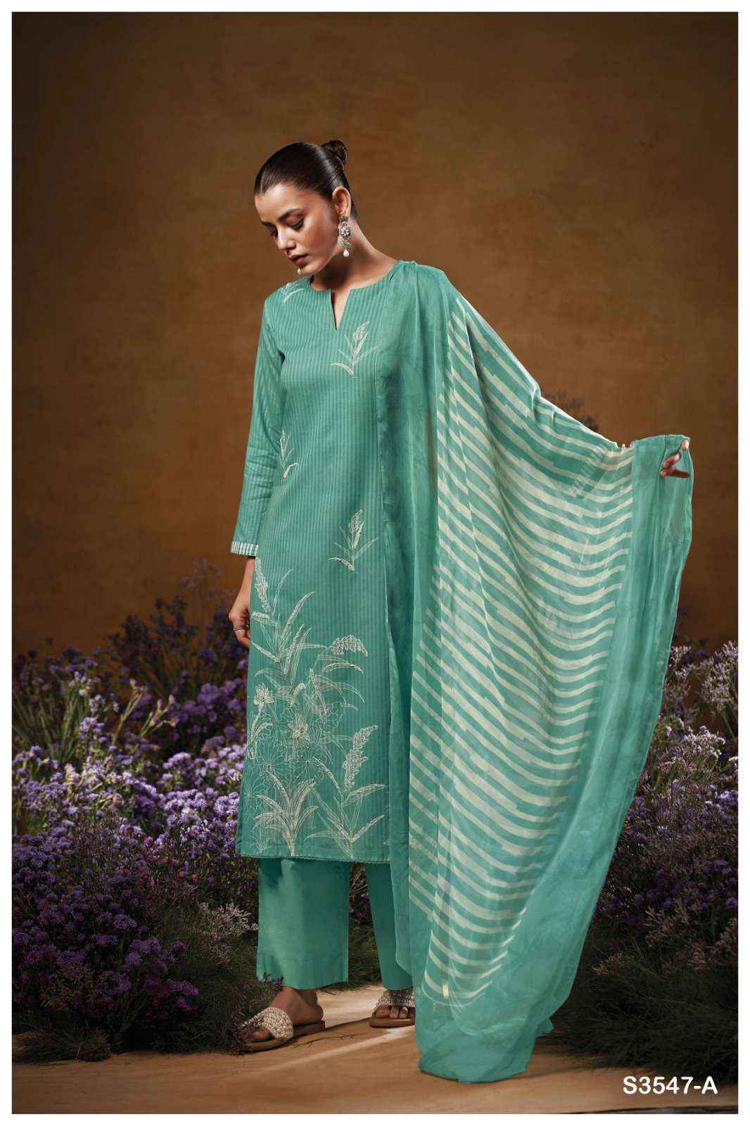 Ganga Jace 3547 Cotton Dress Material 4 pcs Catalogue