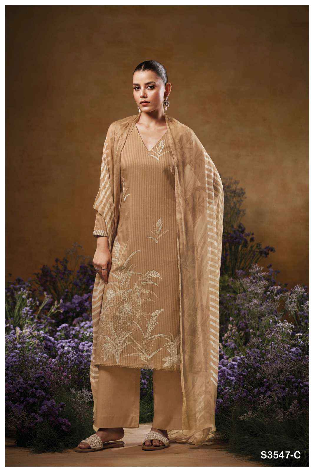 Ganga Jace 3547 Cotton Dress Material 4 pcs Catalogue