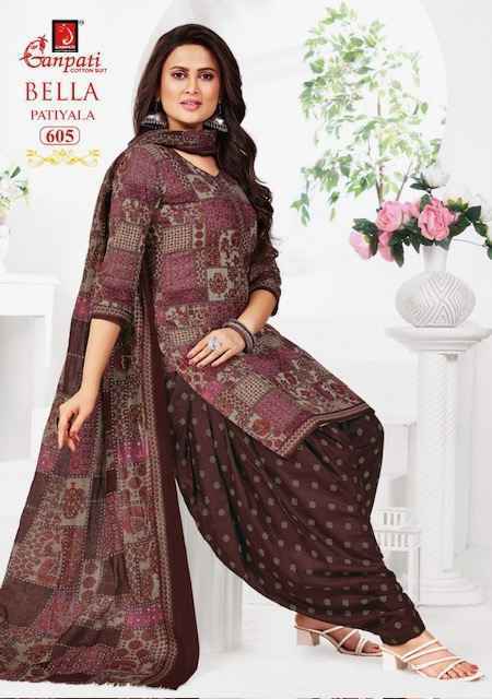 Ganpati Bella Patiyala Vol 6 Cotton Dress Material 15 pcs Catalogue