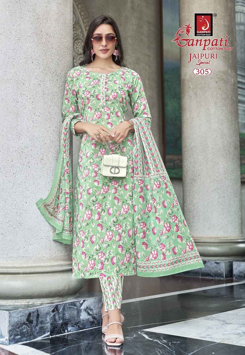 Ganpati Jaipuri Special Vol 14 Readymade Cotton Dress 15 pcs Catalogue