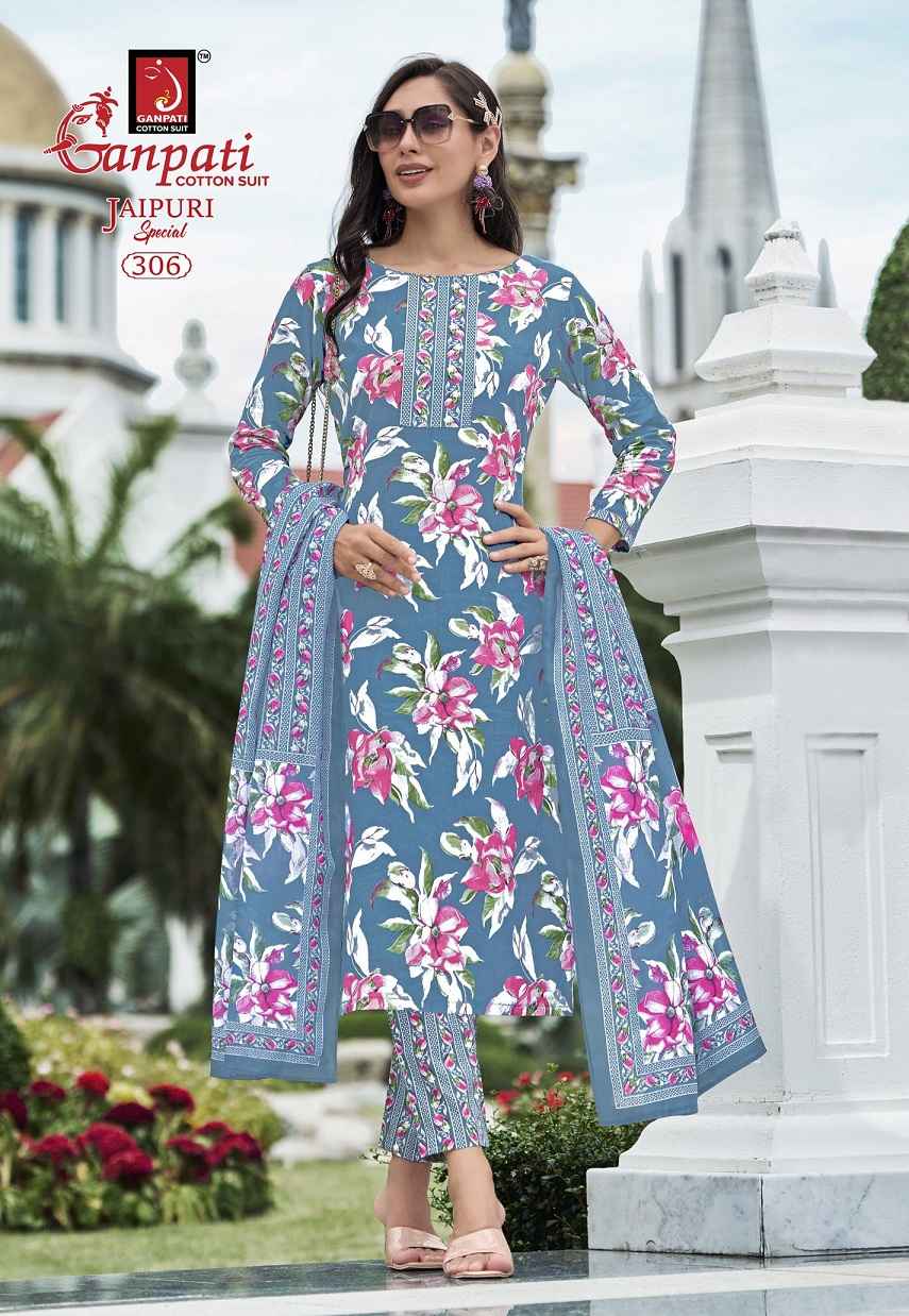 Ganpati Jaipuri Special Vol 14 Readymade Cotton Dress 15 pcs Catalogue
