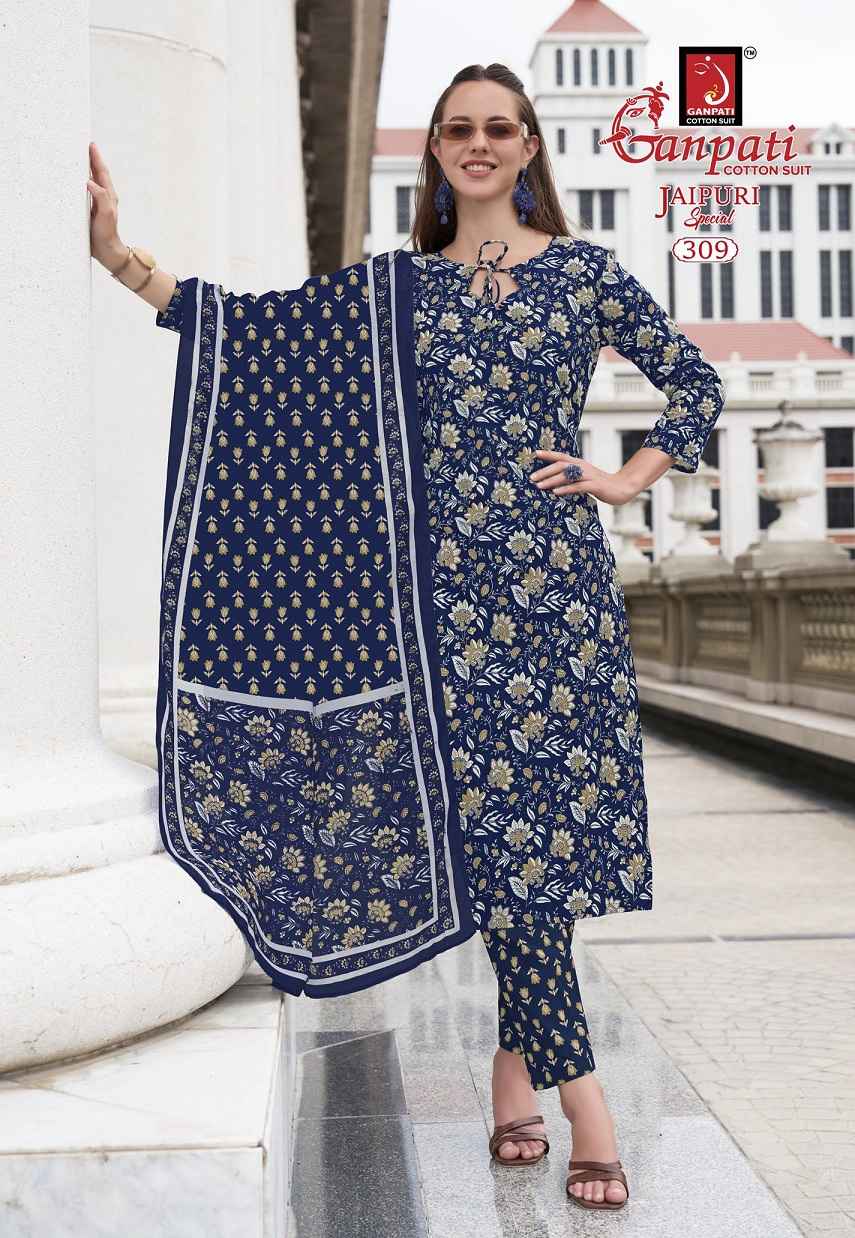 Ganpati Jaipuri Special Vol 14 Readymade Cotton Dress 15 pcs Catalogue