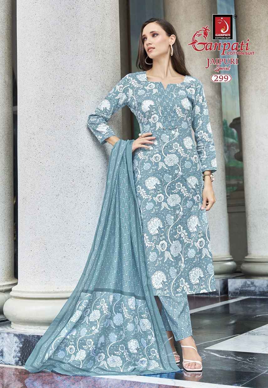 Ganpati Jaipuri Special Vol 14 Readymade Cotton Dress 15 pcs Catalogue
