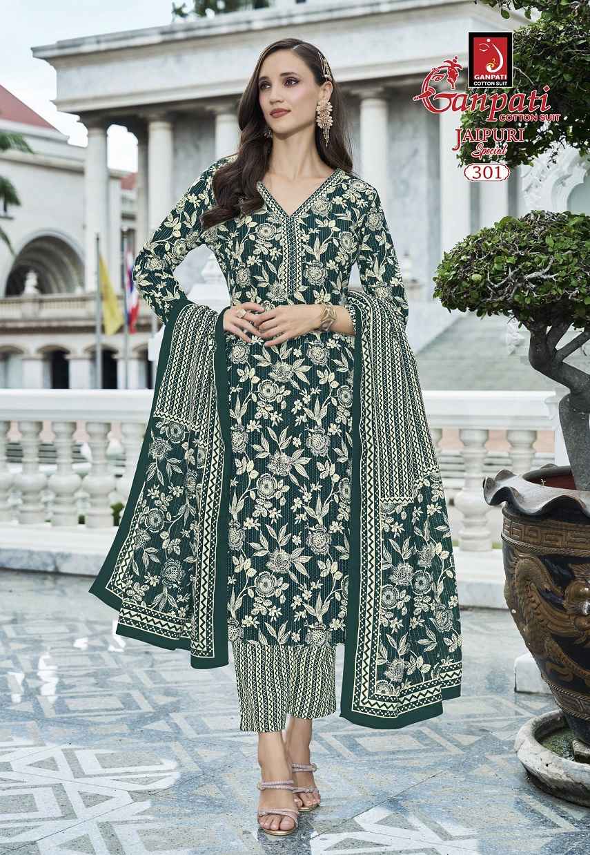Ganpati Jaipuri Special Vol 14 Readymade Cotton Dress 15 pcs Catalogue