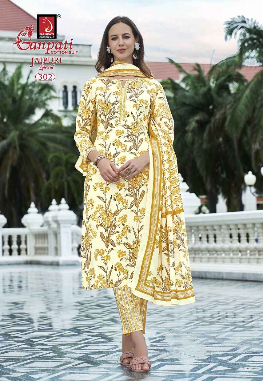Ganpati Jaipuri Special Vol 14 Readymade Cotton Dress 15 pcs Catalogue