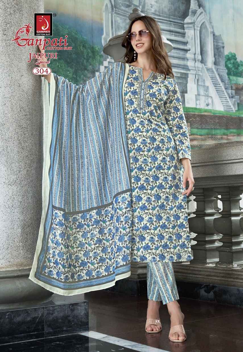 Ganpati Jaipuri Special Vol 14 Readymade Cotton Dress 15 pcs Catalogue