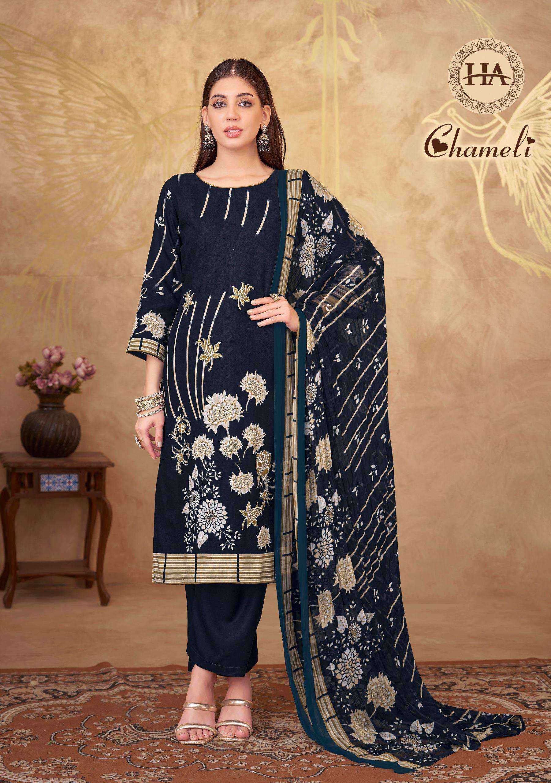 Harshit Fashion Chameli Edition 2 Viscouse Dress Material 6 pcs Catalogue