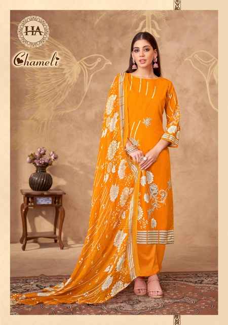 Harshit Fashion Chameli Viscouse Rayon Dress Material 6 pcs Catalogue