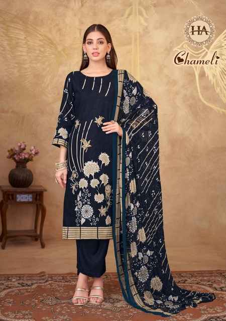 Harshit Fashion Chameli Viscouse Rayon Dress Material 6 pcs Catalogue