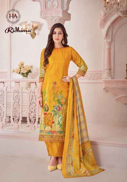 Harshit Fashion Ridhima Zam Cotton Dress Material 6 pcs Catalogue