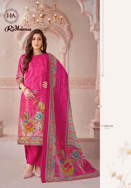 Harshit Fashion Ridhima Zam Cotton Dress Material 6 pcs Catalogue
