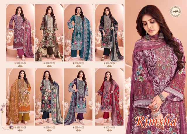 Harshit Fashion Rimsha Viscose Rayon Dress Material 8 pcs Catalogue