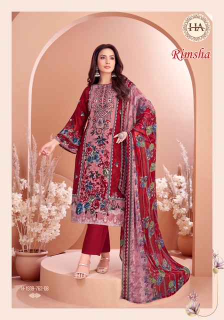 Harshit Fashion Rimsha Viscose Rayon Dress Material 8 pcs Catalogue
