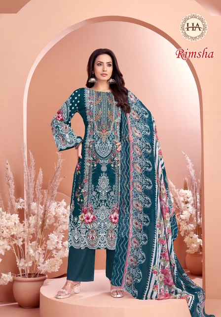 Harshit Fashion Rimsha Viscose Rayon Dress Material 8 pcs Catalogue
