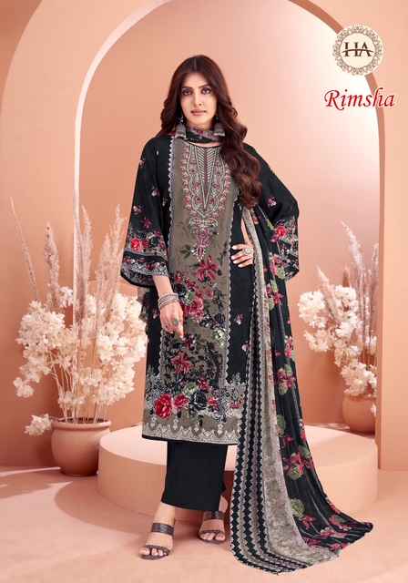 Harshit Fashion Rimsha Viscose Rayon Dress Material 8 pcs Catalogue