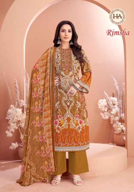 Harshit Fashion Rimsha Viscose Rayon Dress Material 8 pcs Catalogue
