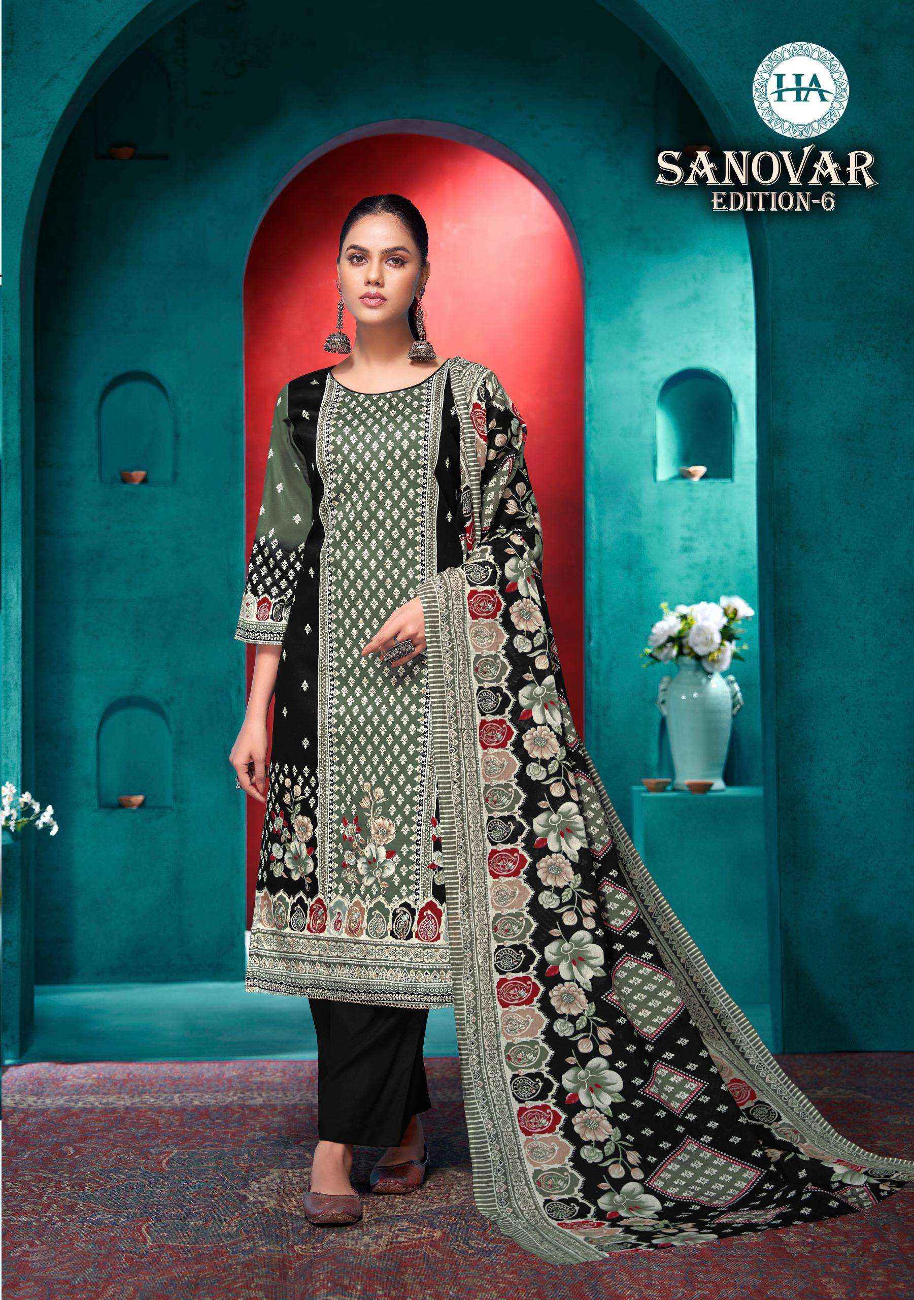 Harshit Fashion Sanovar Edition 6 Zam Cotton Dress Material 6 pcs Catalogue