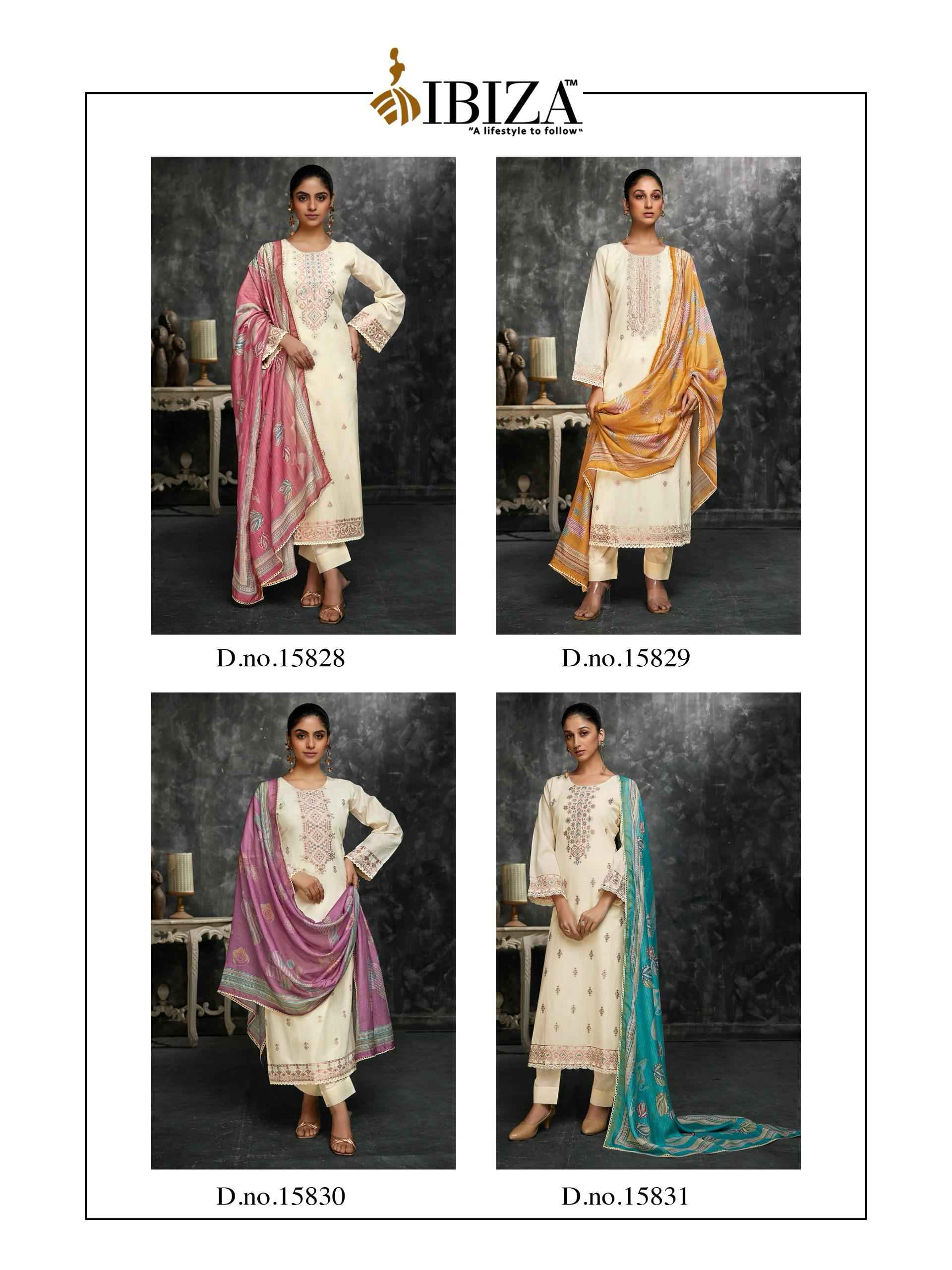 Ibiza Bosco Vol 9 Lawn Cotton Dress Material 4 Pc Catalogue