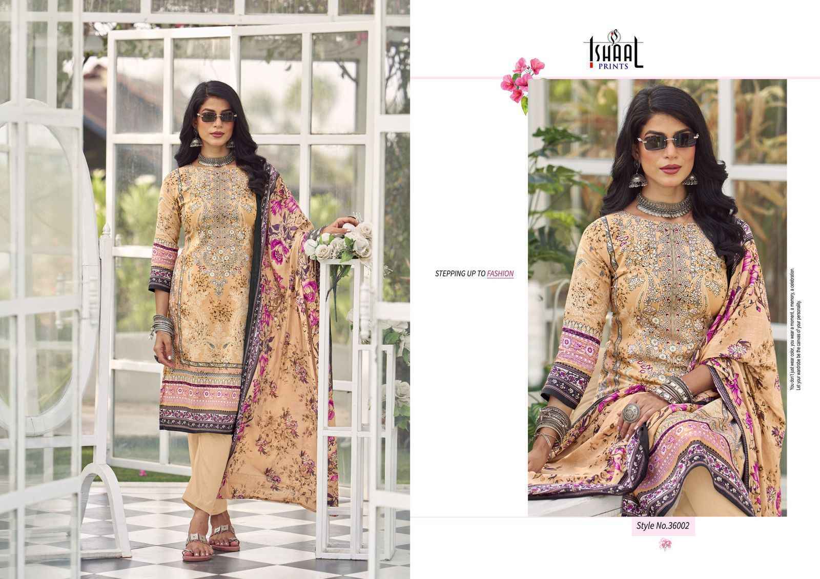 Ishaal Prints Gulmohar Vol 36 Lawn Dress Material 10 Pc Catalouge