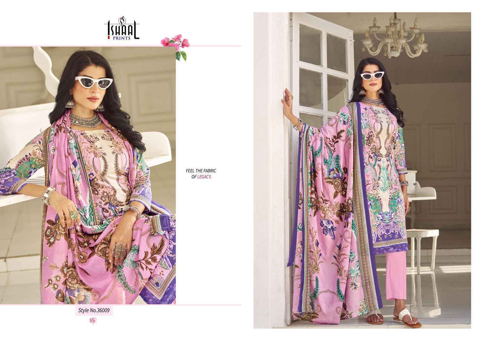Ishaal Prints Gulmohar Vol 36 Lawn Dress Material 10 Pc Catalouge