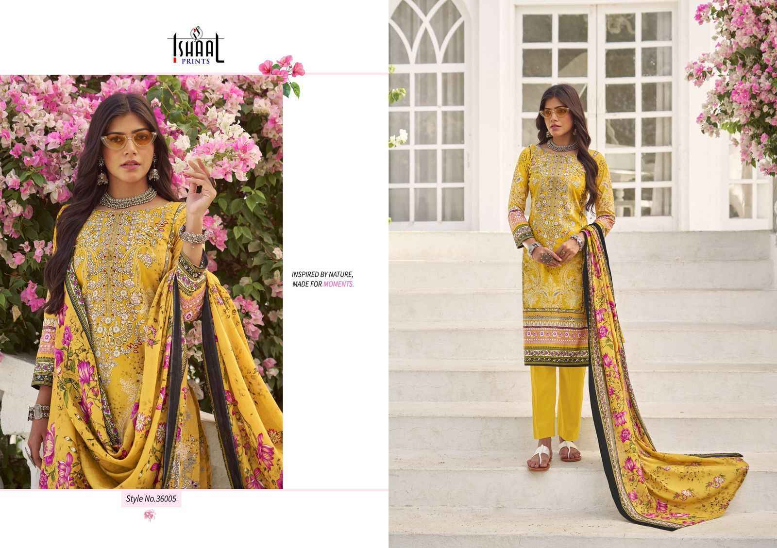 Ishaal Prints Gulmohar Vol 36 Lawn Dress Material 10 Pc Catalouge