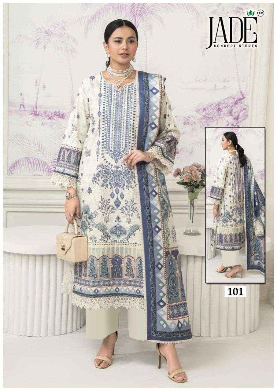 Jade Chevron Vol 11 Readymade Lawn Cotton Dress 6 Pcs Catalogue