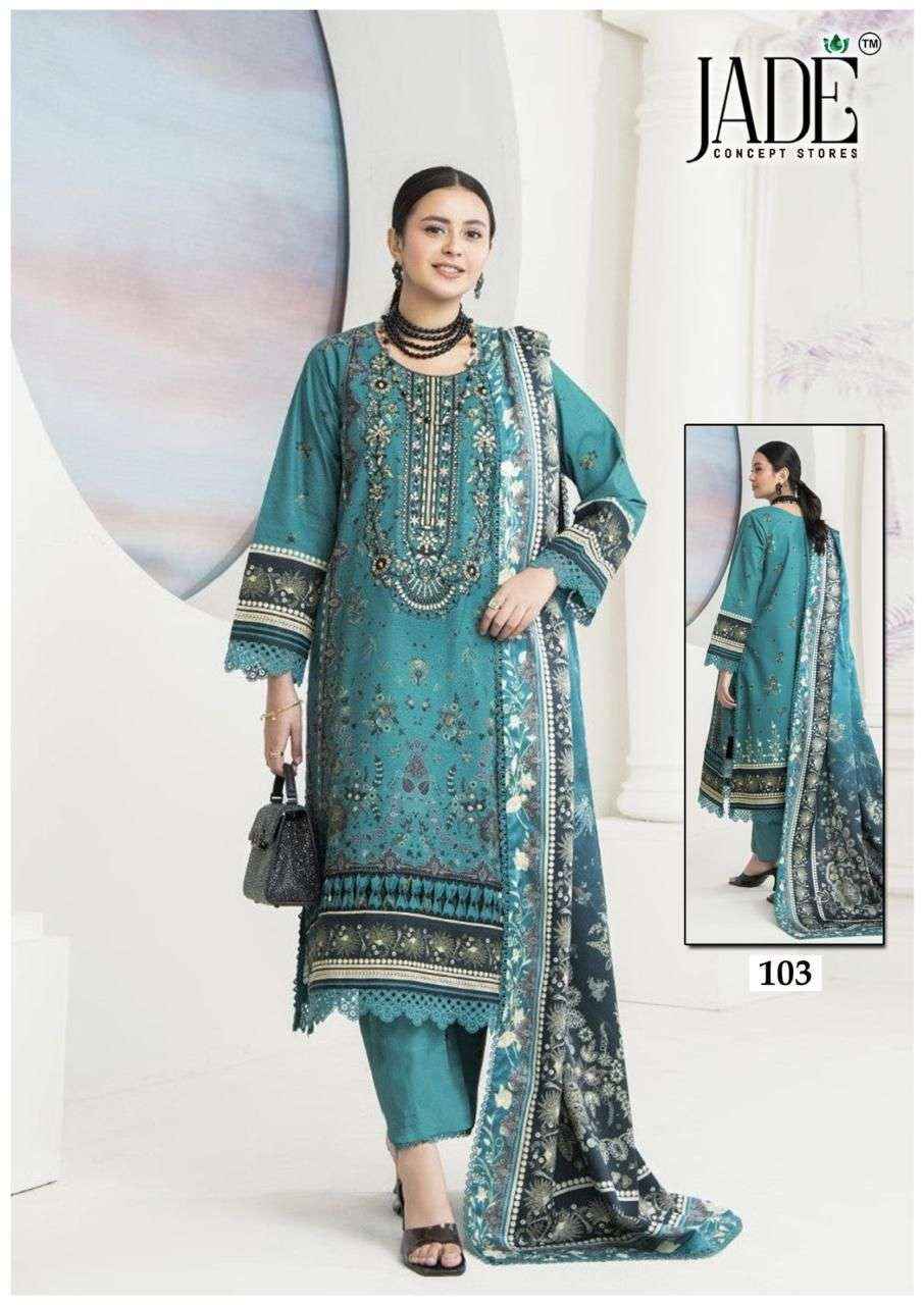 Jade Chevron Vol 11 Readymade Lawn Cotton Dress 6 Pcs Catalogue