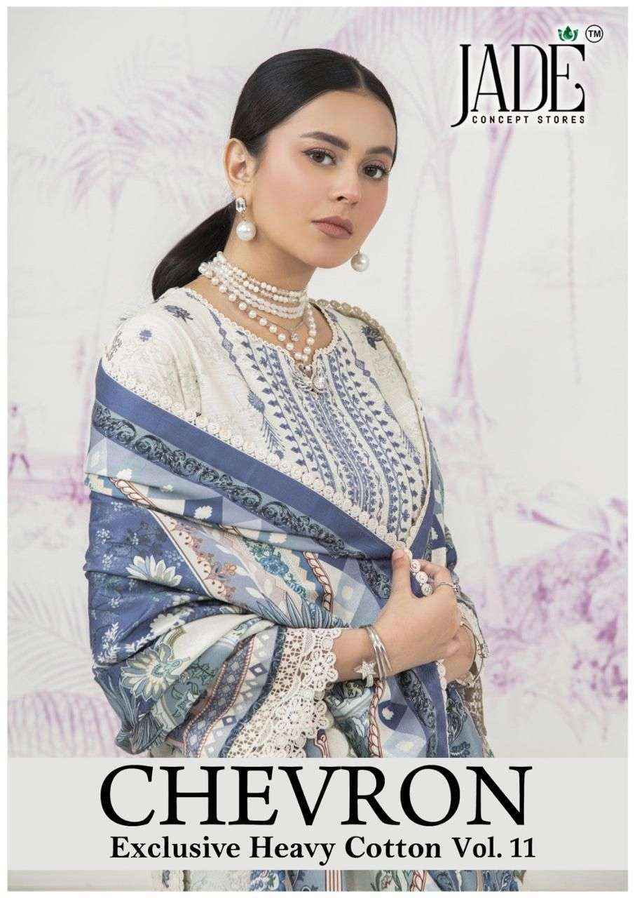 Jade Chevron Vol 11 Readymade Lawn Cotton Dress 6 Pcs Catalogue