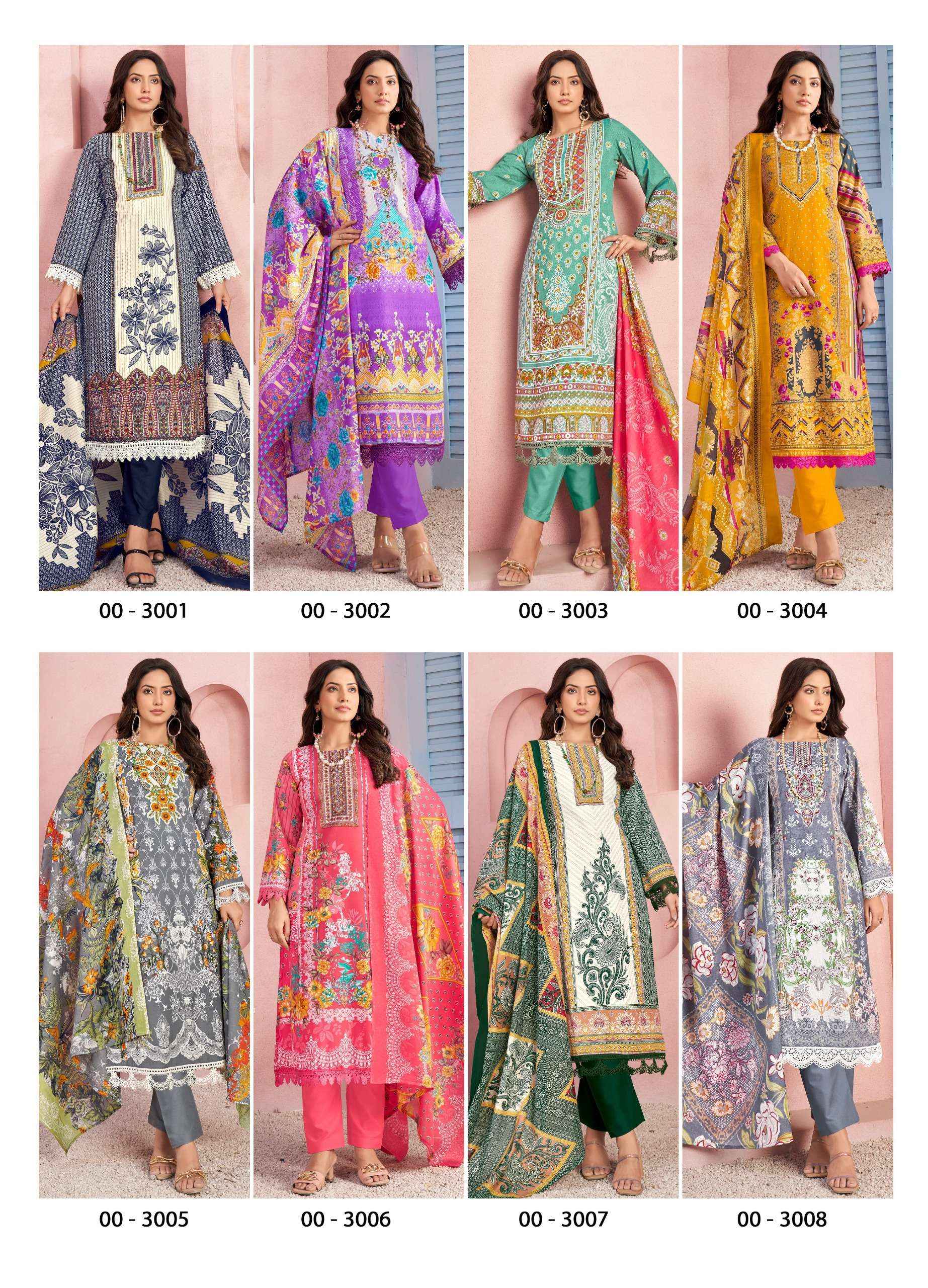 Jash Qurbat Vol 3 Cotton Dress Material 8 pcs Catalogue