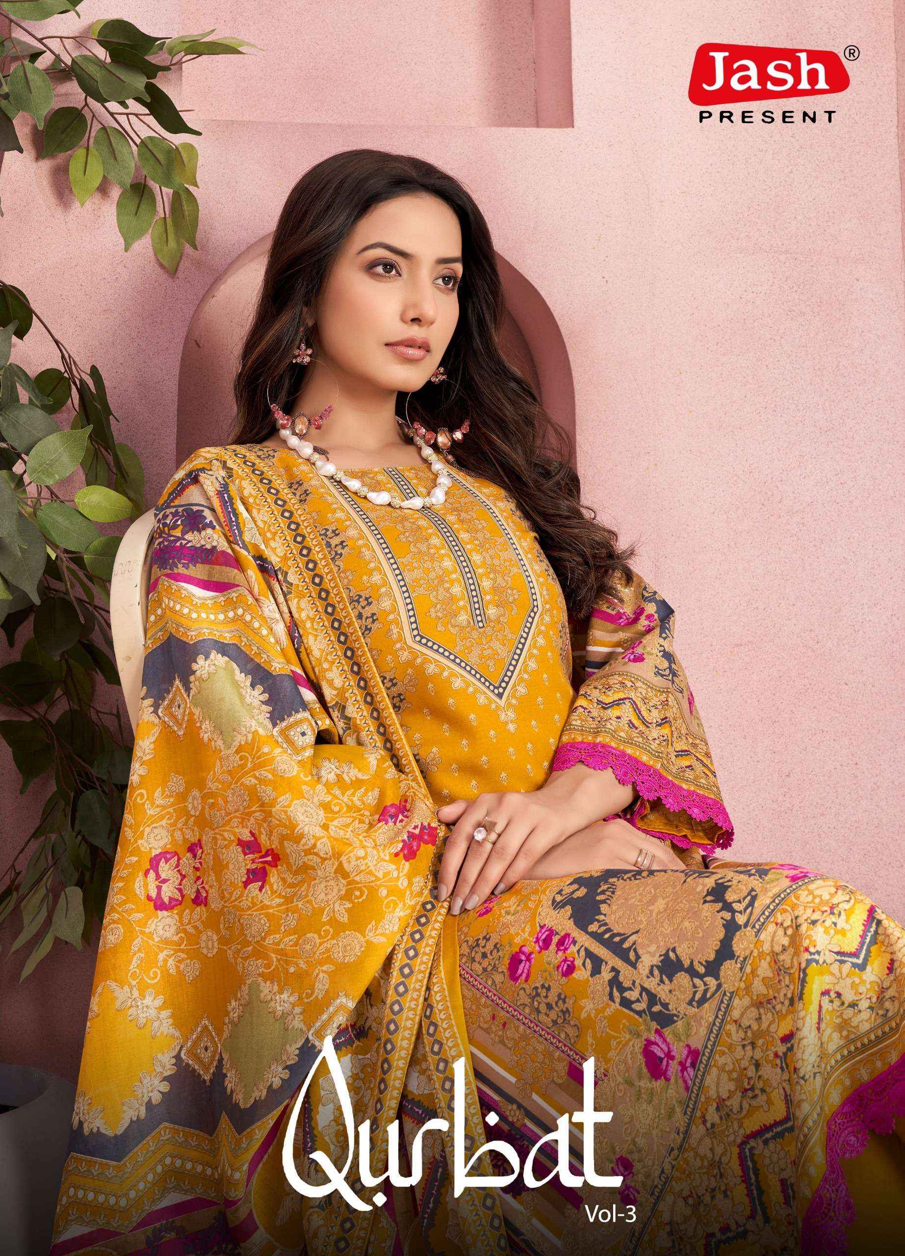 Jash Qurbat Vol 3 Cotton Dress Material 8 pcs Catalogue