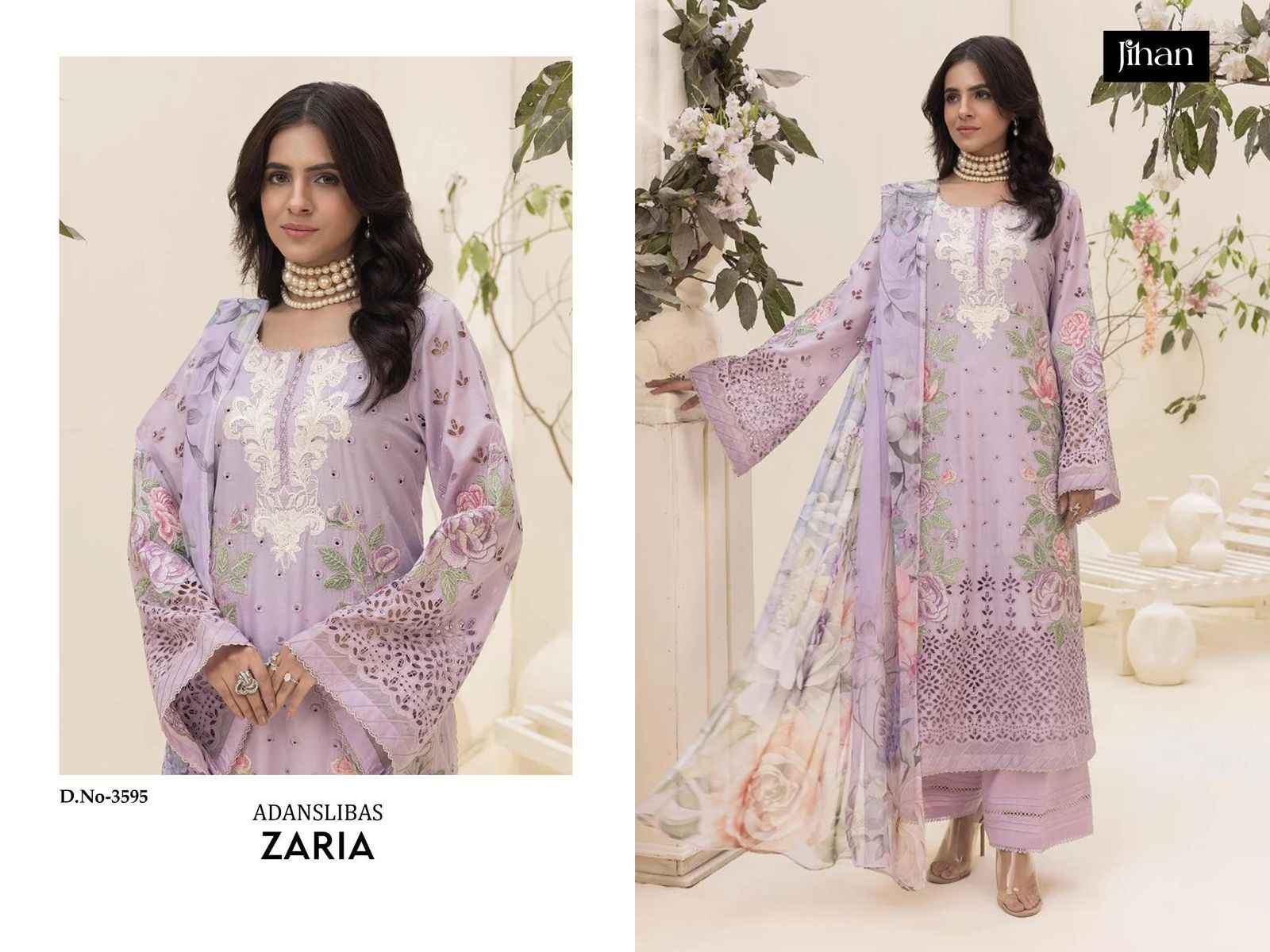 Jihan Adanlibas Zaria Lawn Dress Material 6 pcs Catalogue
