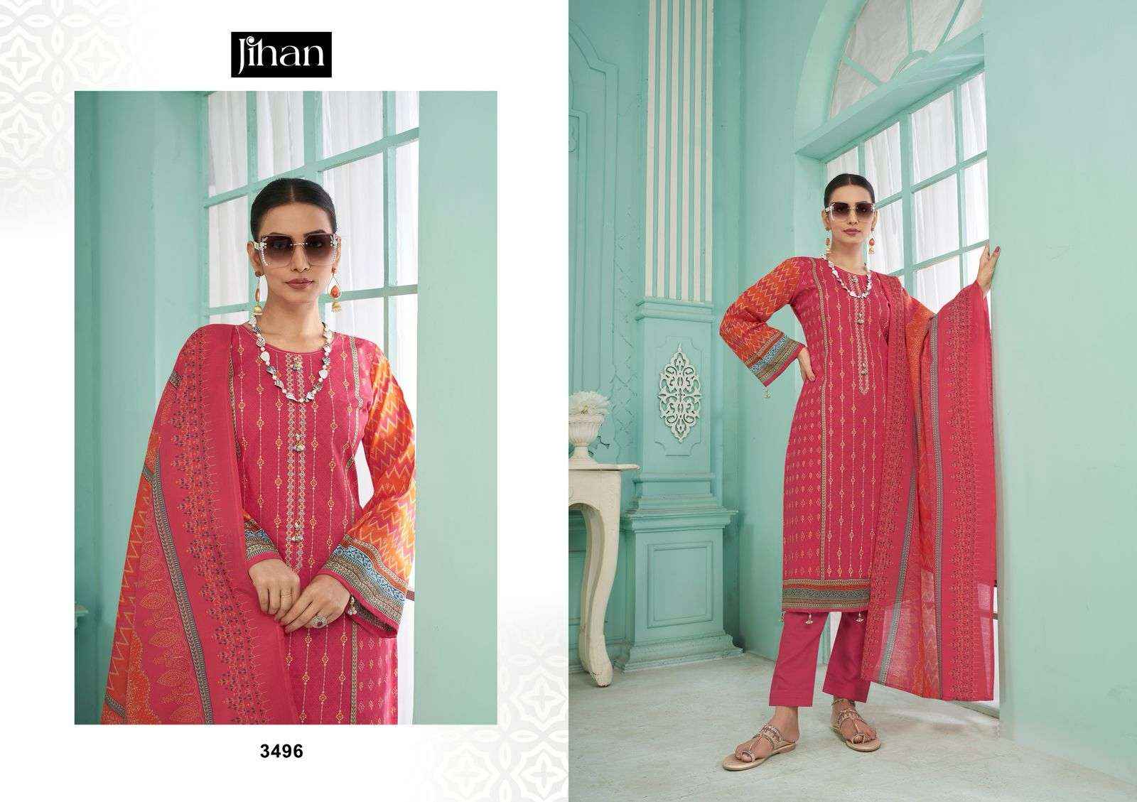 Jihan Crafted Elegance Vol 2 Lawn Dress Material 4 pcs Catalogue
