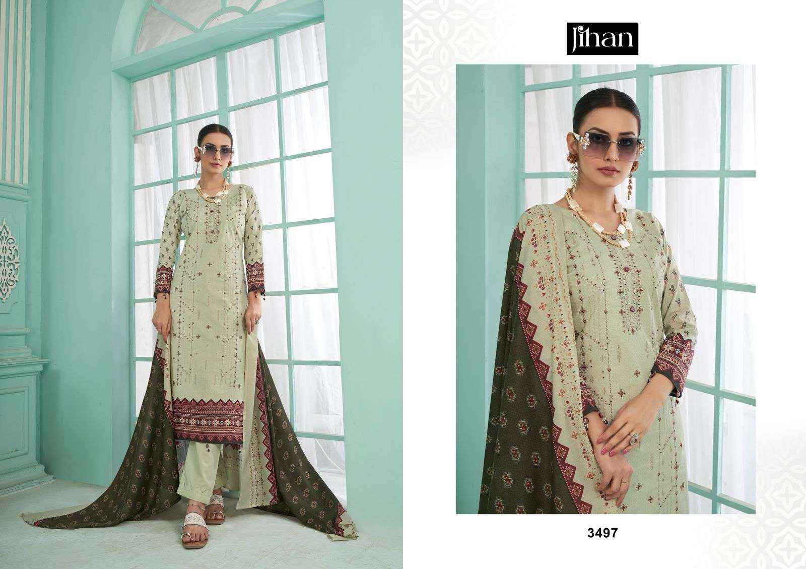 Jihan Crafted Elegance Vol 2 Lawn Dress Material 4 pcs Catalogue