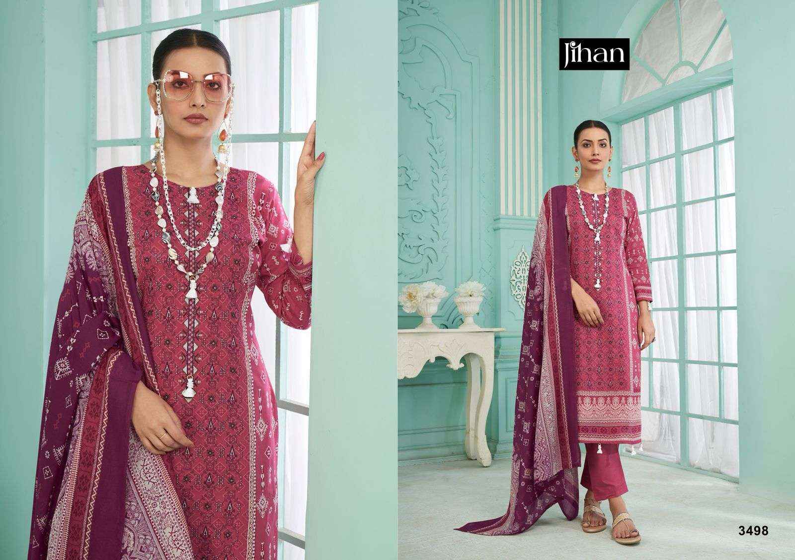 Jihan Crafted Elegance Vol 2 Lawn Dress Material 4 pcs Catalogue