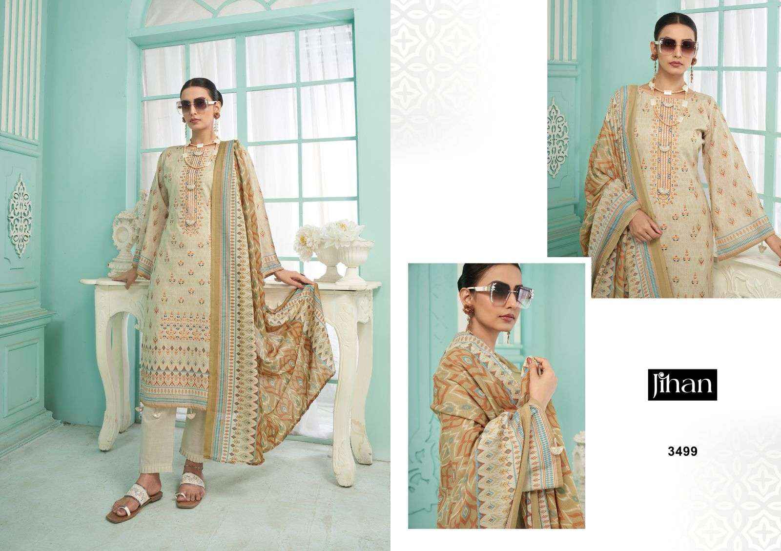 Jihan Crafted Elegance Vol 2 Lawn Dress Material 4 pcs Catalogue