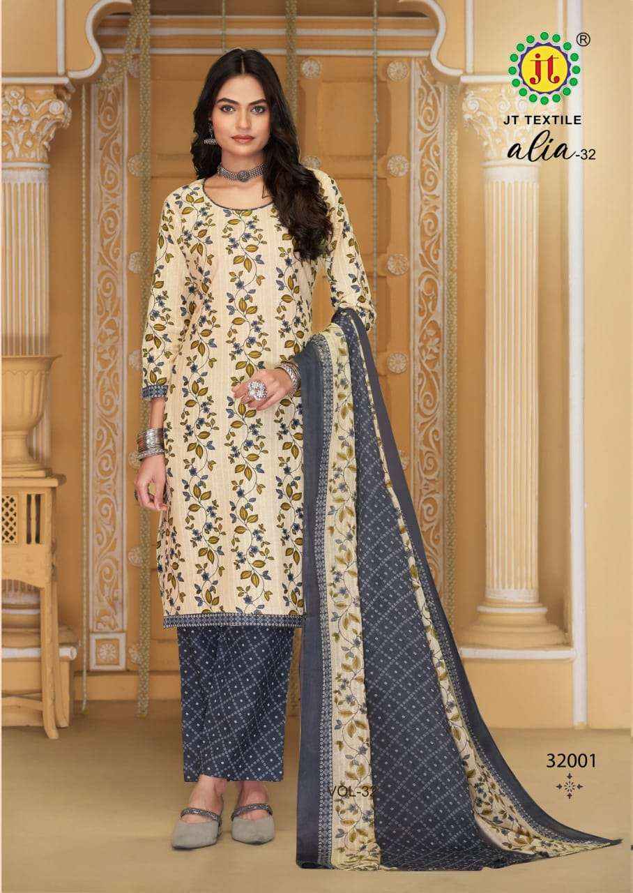 Jt Alia Vol 32 Cotton Dress Material 10 pcs Catalogue