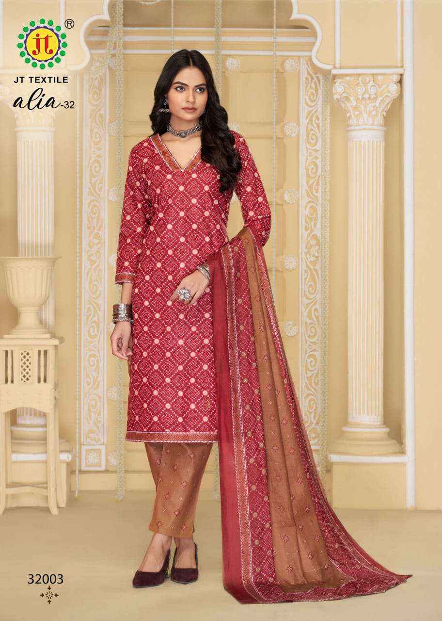 Jt Alia Vol 32 Cotton Dress Material 10 pcs Catalogue