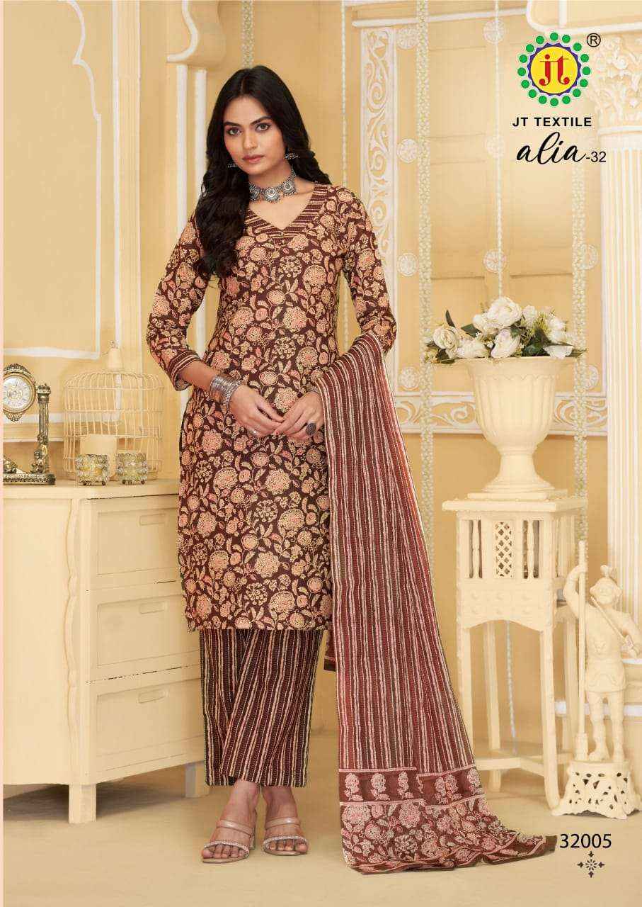 Jt Alia Vol 32 Cotton Dress Material 10 pcs Catalogue