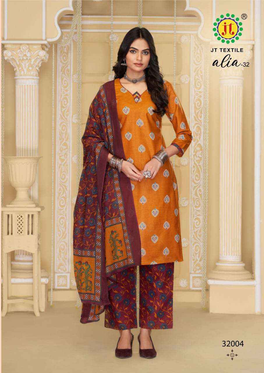 Jt Alia Vol 32 Cotton Dress Material 10 pcs Catalogue