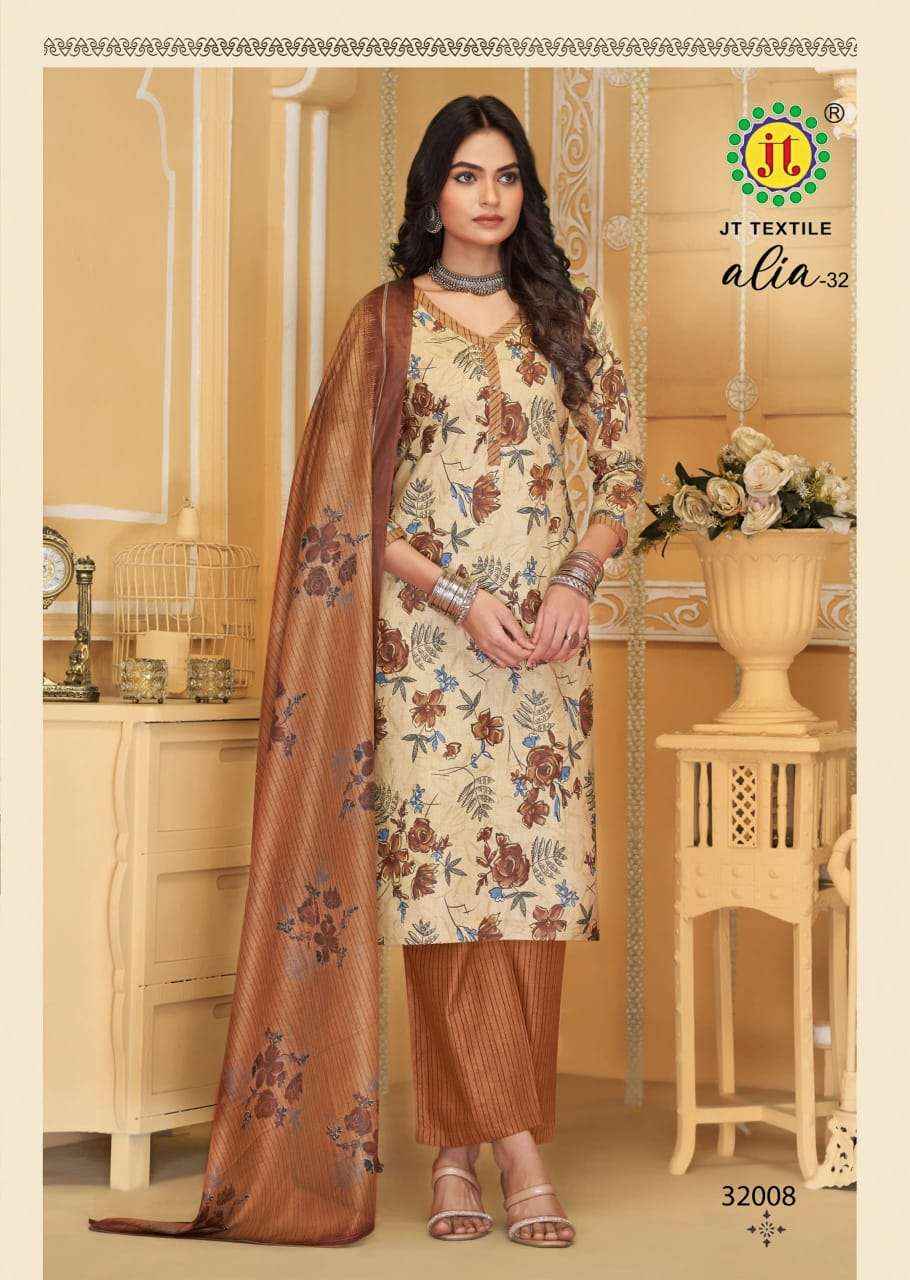 Jt Alia Vol 32 Cotton Dress Material 10 pcs Catalogue