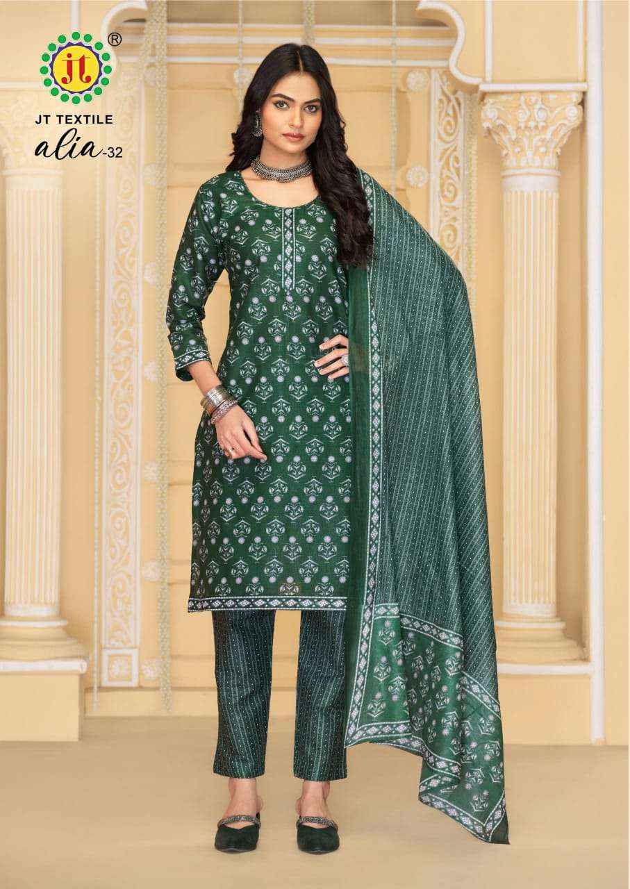 Jt Alia Vol 32 Cotton Dress Material 10 pcs Catalogue