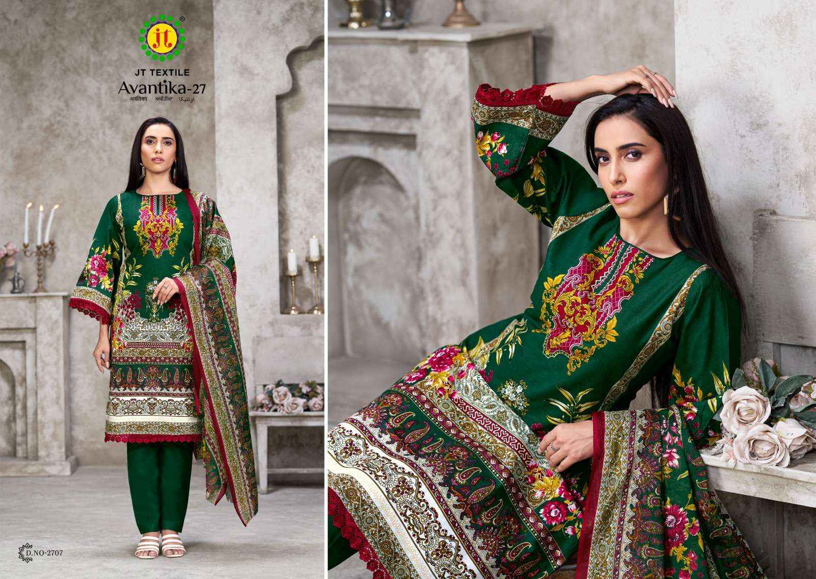 Jt Avantika Vol 27 Cotton Dress Material 10 pcs Catalogue