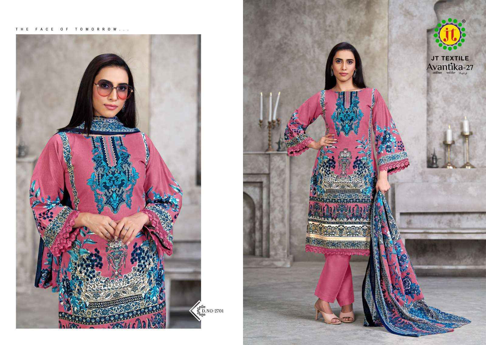 Jt Avantika Vol 27 Cotton Dress Material 10 pcs Catalogue