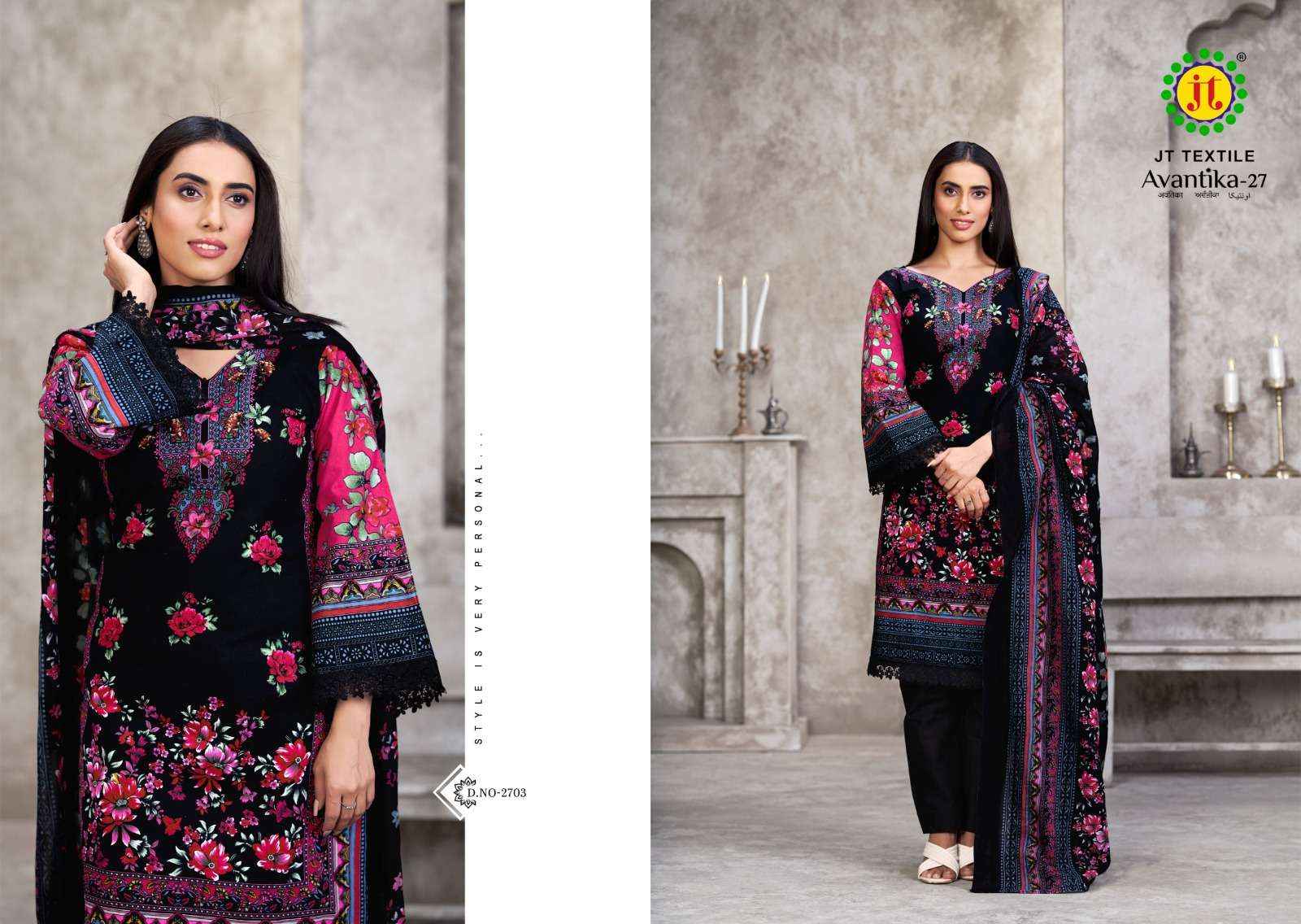 Jt Avantika Vol 27 Cotton Dress Material 10 pcs Catalogue