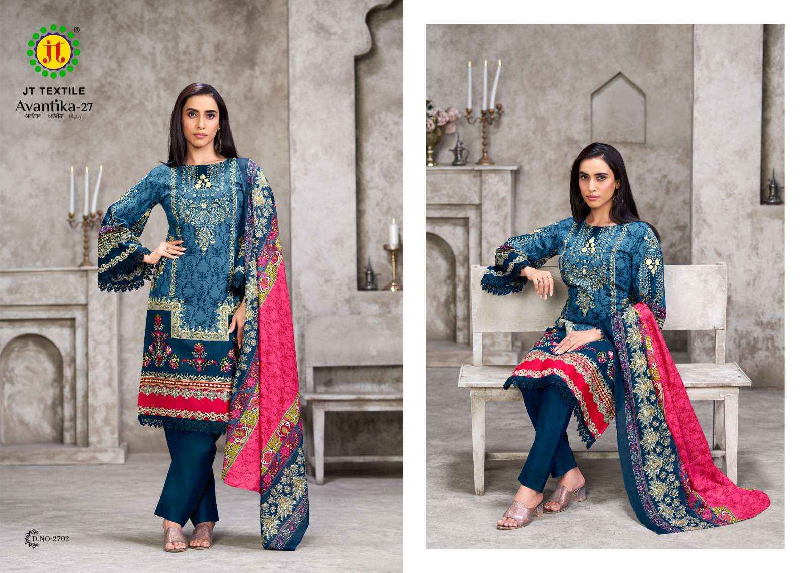Jt Avantika Vol 27 Cotton Dress Material 10 pcs Catalogue