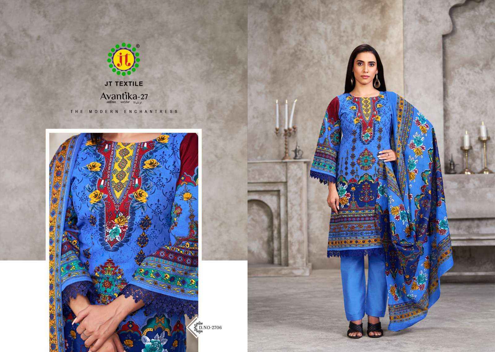 Jt Avantika Vol 27 Cotton Dress Material 10 pcs Catalogue