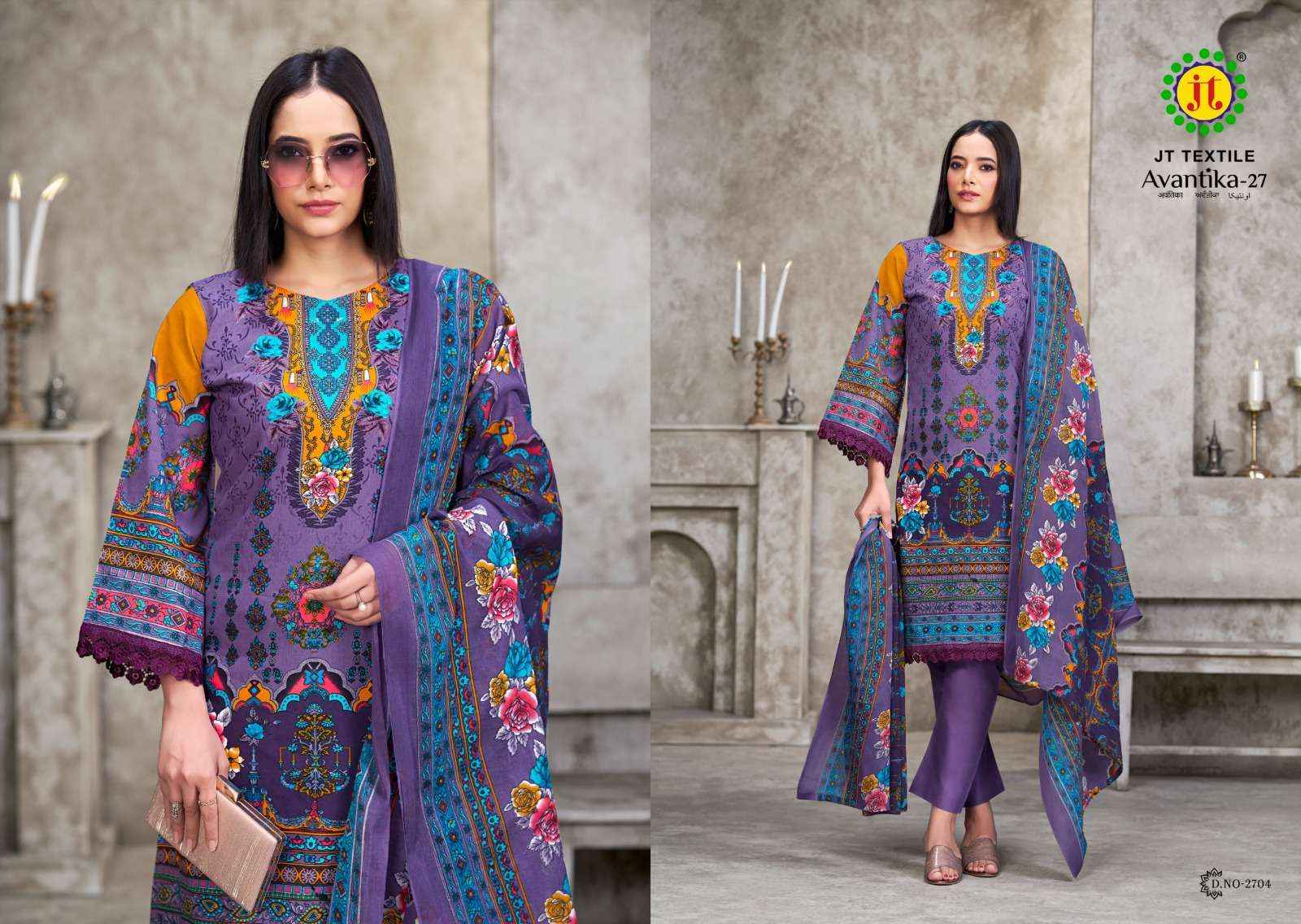 Jt Avantika Vol 27 Cotton Dress Material 10 pcs Catalogue