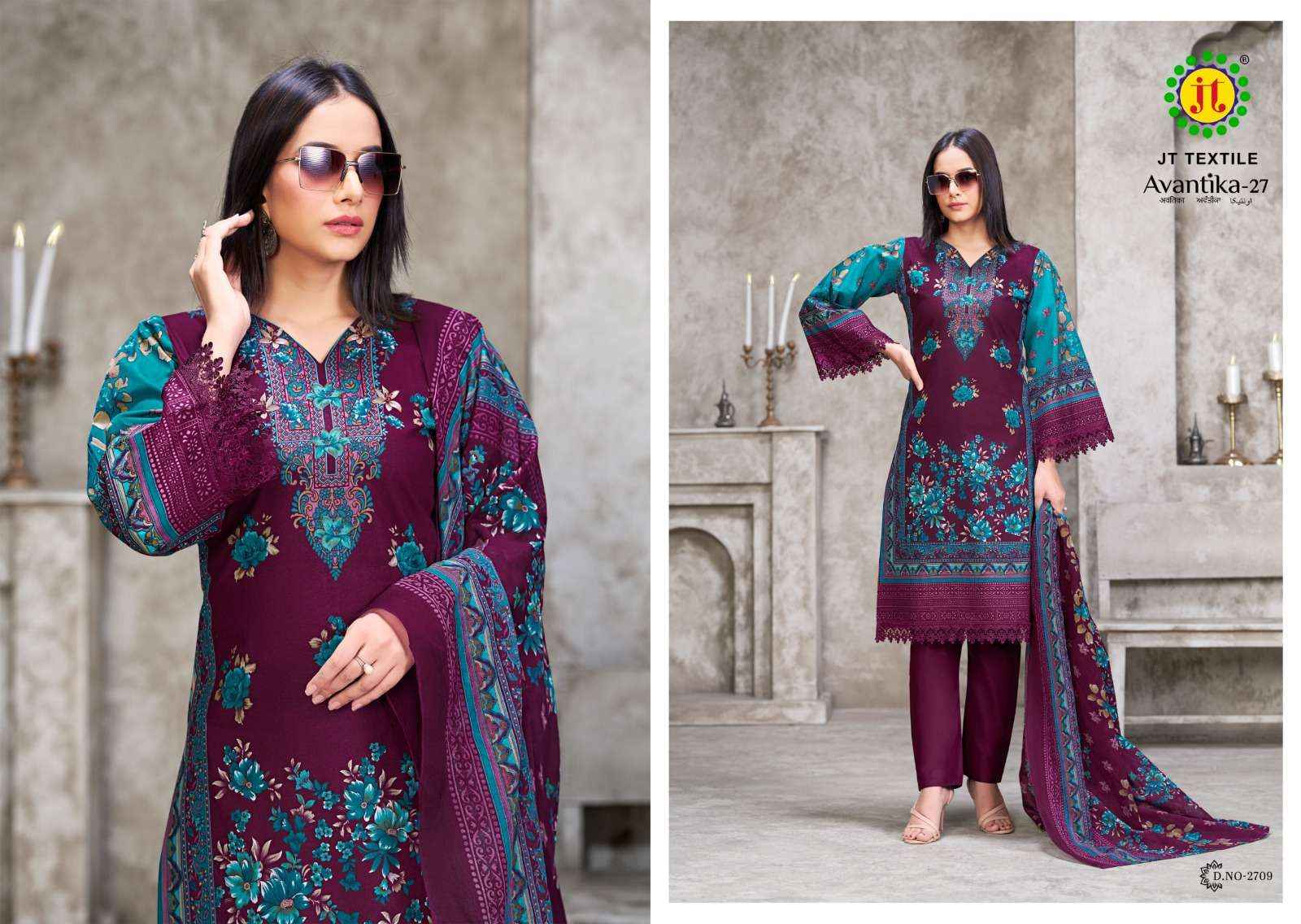 Jt Avantika Vol 27 Cotton Dress Material 10 pcs Catalogue